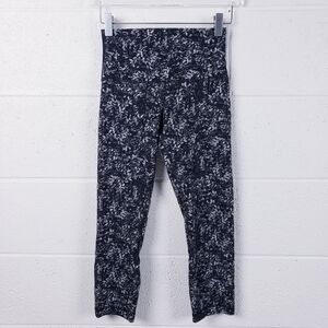lululemon Align High-Rise Crop‎ Leggings Black Floral Size 4